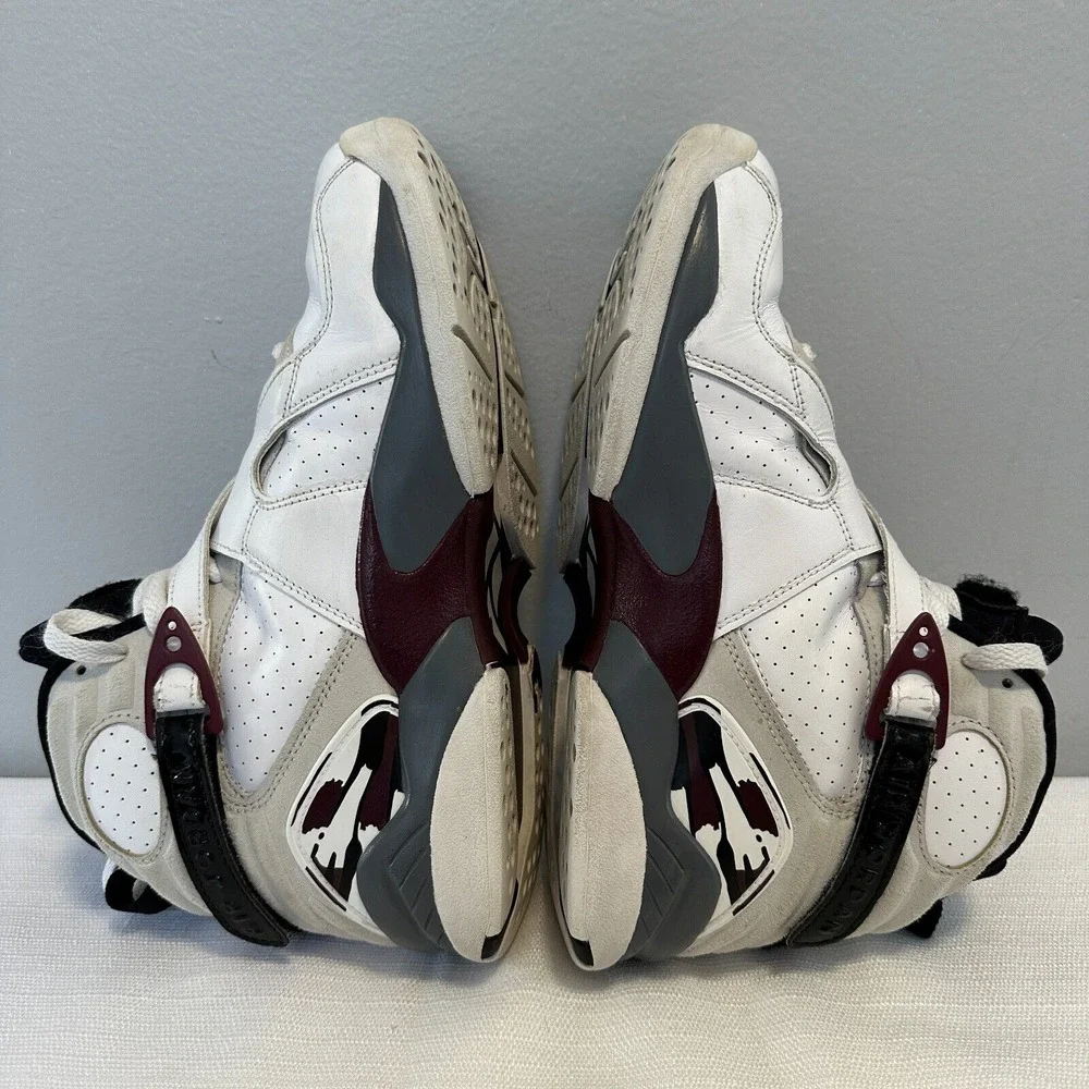 Air Jordan Retro 8 Womens 8.5 US Burgundy White (CI1236-104)